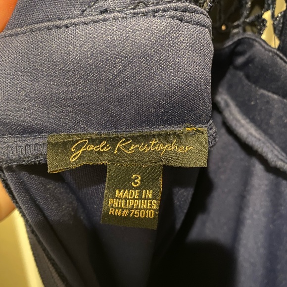 Jodi Kristopher Navy Prom Dress Gorgeous! - Picture 8 of 8